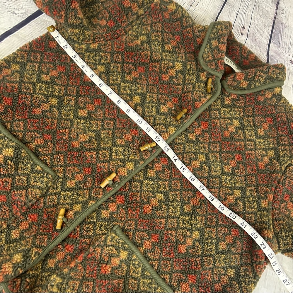 Orvis Multicolor Patterned Toggle Button Fleece J… - image 4